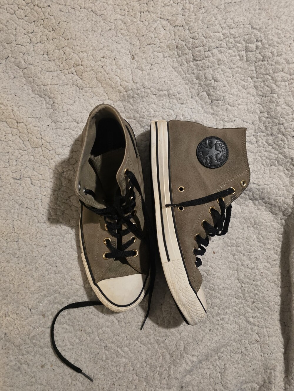Converse Chuck Taylor All Star Leather High Top Olive Green Mens 10 153809C